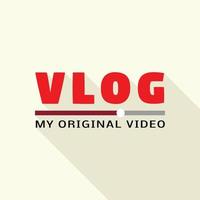 mein ursprüngliches Vlog-Logo, flacher Stil vektor
