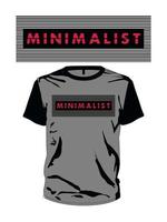 minimalistisches Typografie-T-Shirt-Logo-Design. vektor