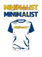 minimalistisches Typografie-T-Shirt-Logo-Design. vektor