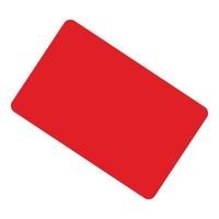 rotes Kartensymbol, flacher Stil vektor