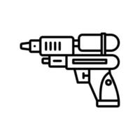 Wasserpistolen-Symbol für Jungenspielzeug im Sommer vektor