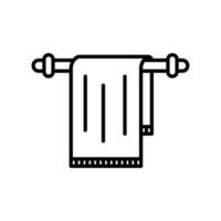 Symbol für aufgehängtes Handtuch für Badezimmer vektor