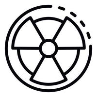 Strahlungszeichen-Symbol, Umrissstil vektor