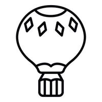 luft ballong med romber ikon, översikt stil vektor