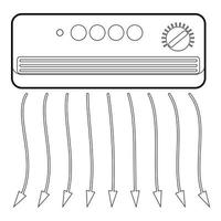 Wandheizungssymbol, Umrissstil vektor