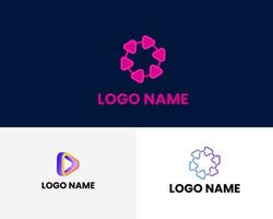 spelare modern företag logotyp design mall vektor