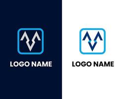 Buchstabe m und v Gaming moderne Business-Logo-Design-Vorlage vektor