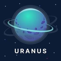 uranus planet illustration. astronomi planet vektor. sol- systemet planet. vektor