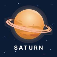 Abbildung des Saturn-Planeten. Astronomie-Planetenvektor. Planeten des Sonnensystems. vektor