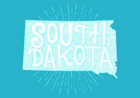 South dakota state lettering vektor