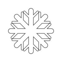 Schneeflocke-Symbol, Schneeflocke-Symbolvektor, in einem modischen flachen Stil, isoliert auf weißem Hintergrund. vektor