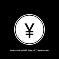 japanische geldwährung, yen-symbolsymbol, jpy-zeichen. Vektor-Illustration vektor