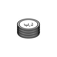 bahrain valuta ikon symbol, bahraini dinar, bhd tecken. vektor illustration