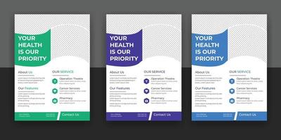 medizinische, zahnmedizinische, medizinische flyer, broschüre kostenloser download vektor