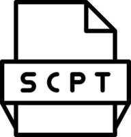 scpt-Dateiformat-Symbol vektor