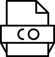 co-Dateiformat-Symbol vektor