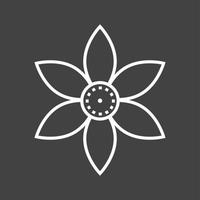 unik blomma vektor linje ikon