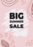 stor sommar försäljning abstrakt minimal abstrakt rosa vektor illustration baner, affisch för försäljning, baner för rabatter på de internet