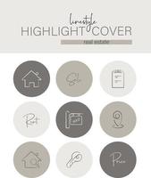 Highlight-Cover-Immobilien vektor