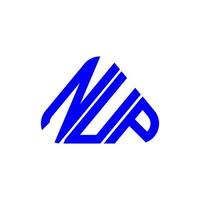 kreatives Design des nup-Buchstabenlogos mit Vektorgrafik, nup-einfaches und modernes Logo. vektor