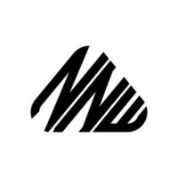 nnw brev logotyp kreativ design med vektor grafisk, nnw enkel och modern logotyp.