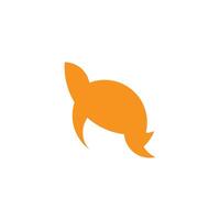 eps10 orange Vektorschildkröte abstraktes Kunstlogo oder Symbol isoliert auf weißem Hintergrund. Schildkrötenmeer-Symbol in einem einfachen, flachen, trendigen, modernen Stil für Ihr Website-Design, Logo und mobile Anwendung vektor