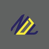 kreatives Design des ndl-Buchstabenlogos mit Vektorgrafik, ndl-einfaches und modernes Logo. vektor