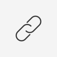 kedja, länk, hyperlänk ikon vektor symbol tecken