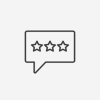 Rate, Sterne-Icon-Vektor. bewertung, chat, kommentar, feedback, rang, bewertungssymbolzeichen vektor