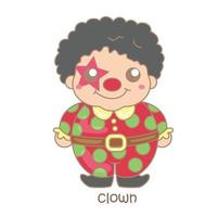 alfabet c för clown ordförråd illustration vektor ClipArt