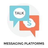 trendige Messaging-Plattformen vektor