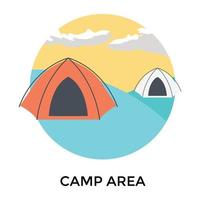 trendiger Campingplatz vektor