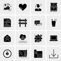 16 universelle Business-Icons Vektor kreative Icon-Illustration zur Verwendung in Web- und Mobilprojekten