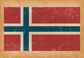 Grunge flagga av Norge vektor