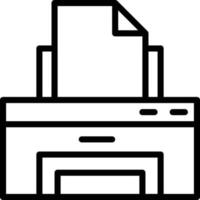 Druckervektorillustration auf einem Hintergrund. Premium-Qualitätssymbole. Vektorsymbole für Konzept und Grafikdesign. vektor