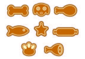 Set of Dog Biscuit Icons vektor