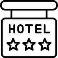 Drei-Sterne-Hotelvektorillustration auf einem Hintergrund Premium-Qualitätssymbole Vektorsymbole für Konzept und Grafikdesign. vektor