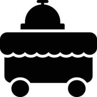 Lebensmittelwagen-Vektorillustration auf einem Hintergrund. Premium-Qualitätssymbole. Vektorsymbole für Konzept und Grafikdesign. vektor