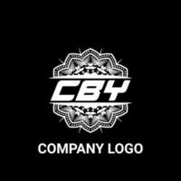 cby brev royalty mandala form logotyp. cby borsta konst logotyp. cby logotyp för en företag, företag, och kommersiell använda sig av. vektor