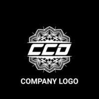 CCD-Buchstaben-Lizenzgebühren-Mandala-Form-Logo. CCD-Bürstenkunst-Logo. CCD-Logo für ein Unternehmen, ein Geschäft und eine kommerzielle Nutzung. vektor