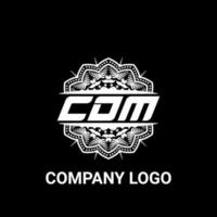cdm-Buchstaben-Lizenzgebühren-Mandala-Form-Logo. cdm-Pinselkunst-Logo. cdm-Logo für ein Unternehmen, ein Geschäft und eine kommerzielle Nutzung. vektor