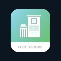 sjukhus byggnad klinik medicinsk mobil app ikon design vektor