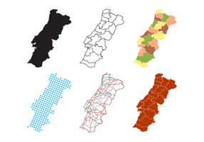 Portugal Karte Vektor
