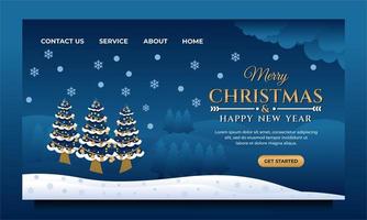 Frohe Weihnachten und ein gutes neues Jahr Landingpage vektor