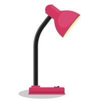 modern tabell lampa ikon, platt design stil. violett skrivbord lampa. vektor illustration.