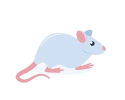 tecknad serie söt mus isolerat på vit bakgrund, vektor illustration.