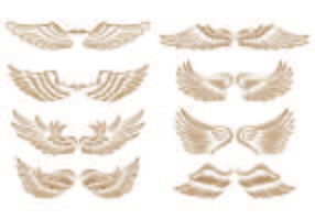 Set Engel Wings Icons vektor