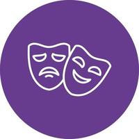 Theatermasken kreatives Icon-Design vektor