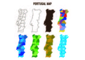 Portugal Karta vektorer