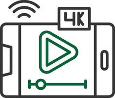 Video-Streaming kreatives Icon-Design vektor